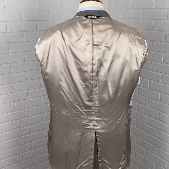 John‎ Alexander Blazer Men 42 Gray Silver Shield Wool Hartmarx Jacket USA VTG - Picture 8 of 16